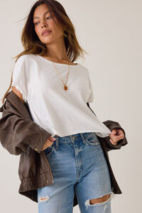 Demi Slub Roll Sleeve Tee - Altar'd State