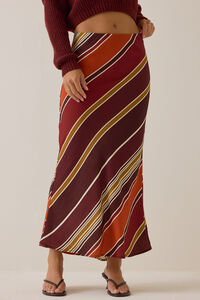 Asher Bias Stripe Midi Skirt Detail 4 - Altar'd State