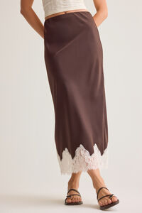 Sorella Lace Trim Maxi Skirt Detail 3 - Altar'd State