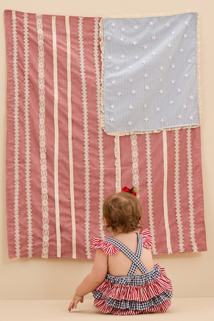 Star-Spangled Gingham Ruffle Sunsuit - Altar'd State - 