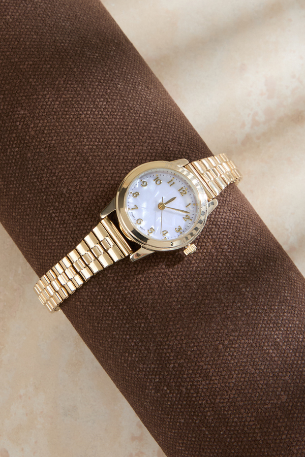 Mother of Pearl Stretch Round Watch Detail 2 - Altar'd State