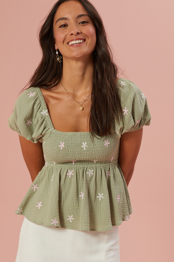 Olivia Embroidered Top