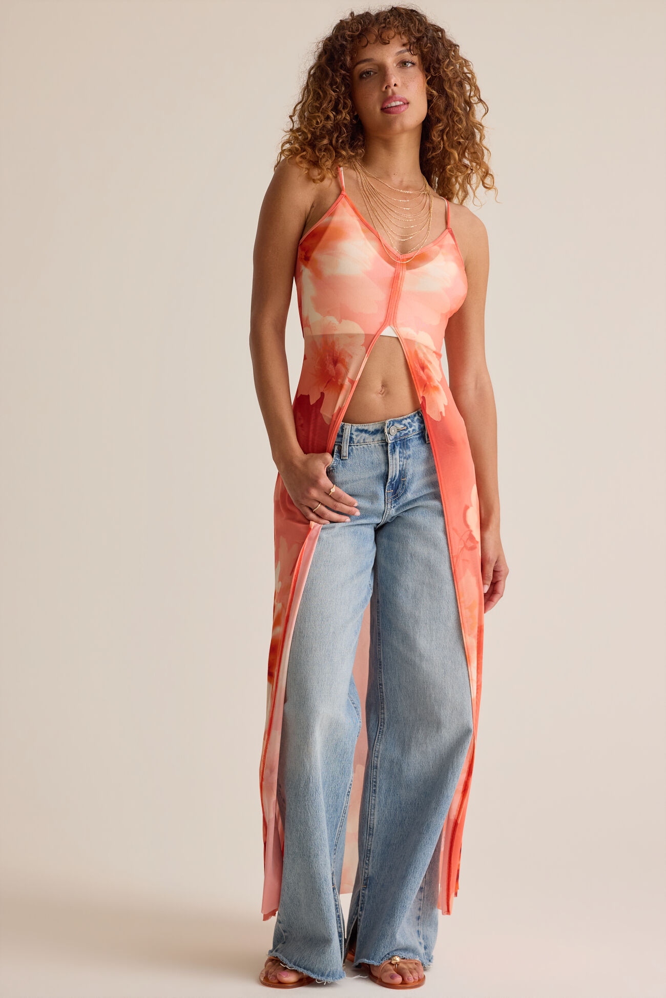 Florence Floral Mesh Kimono