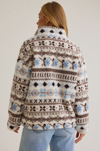 Simone Fair Isle Sherpa Pullover Detail 7 - Altar'd State