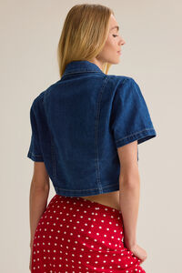 Eleanor Denim Button Up Top Detail 6 - Altar'd State