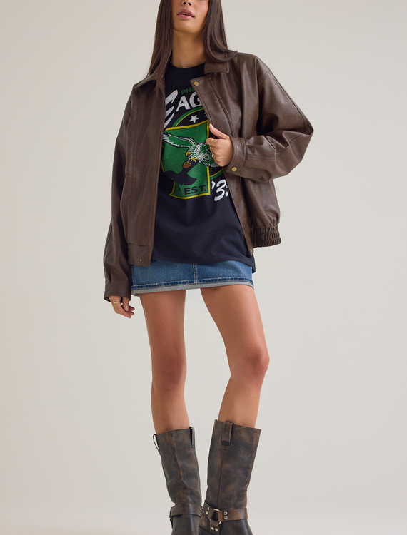 Philadelphia Eagles Oversized Graphic Tee Detail 1 - Altar'd State