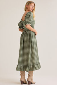 Haven Gingham Midi Mama Dress Detail 5 - Altar'd State