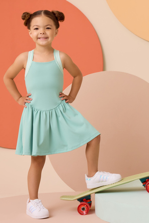 Greta Gingham Trim Athletic Dress - Altar'd State - 
