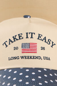 Take It Easy Polka Dot Trucker Hat Detail 2 - Altar'd State