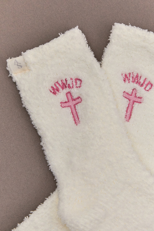 WWJD Fuzzy Socks - Altar'd State - 