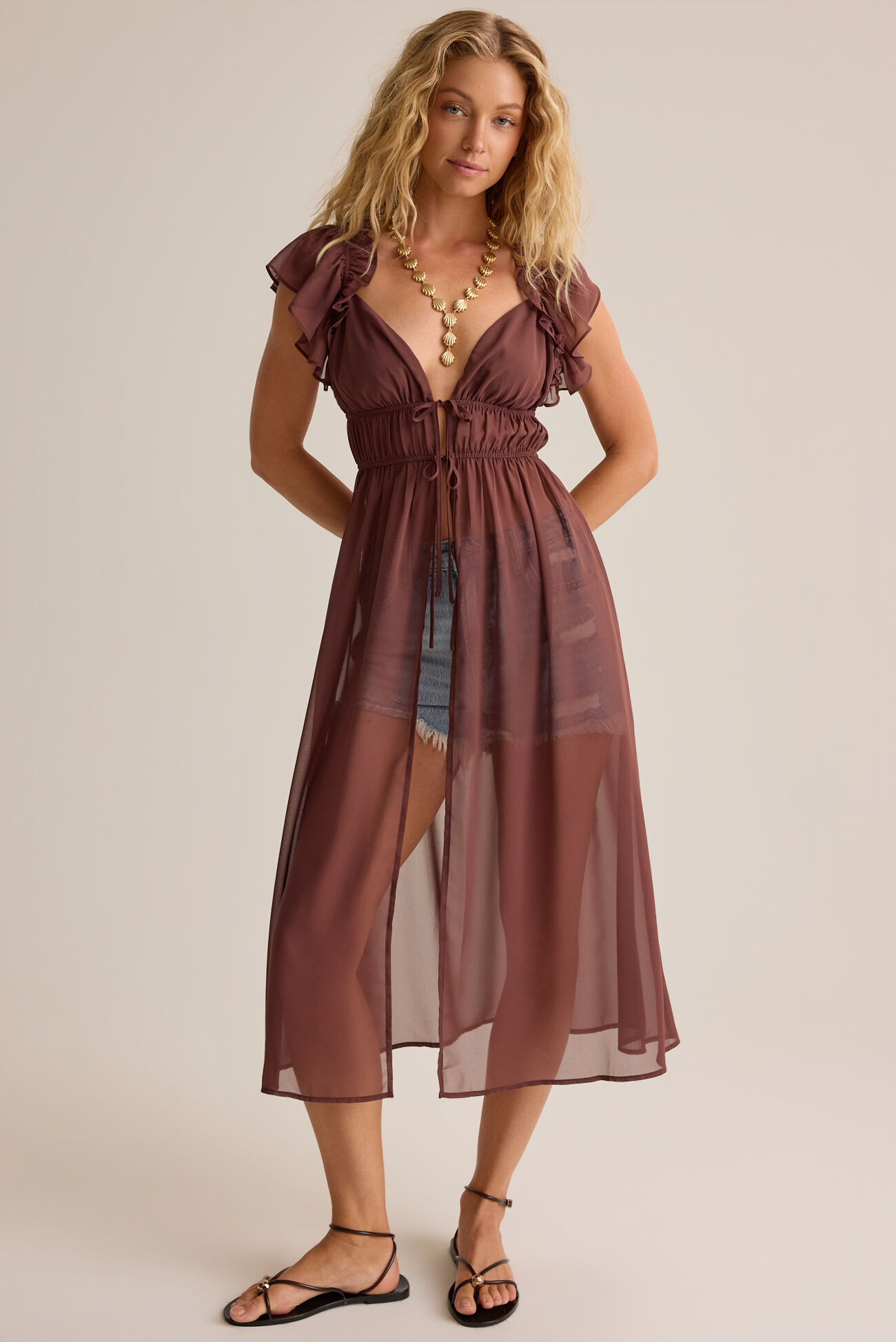 Lia Tie Front Kimono