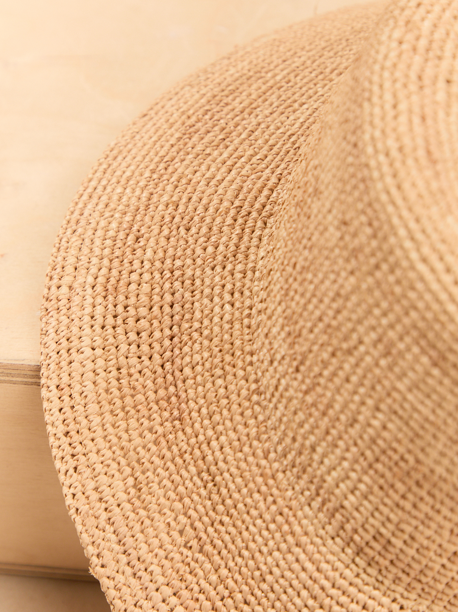 Chloe Raffia Bucket Hat in Natural | Altar display picture 1