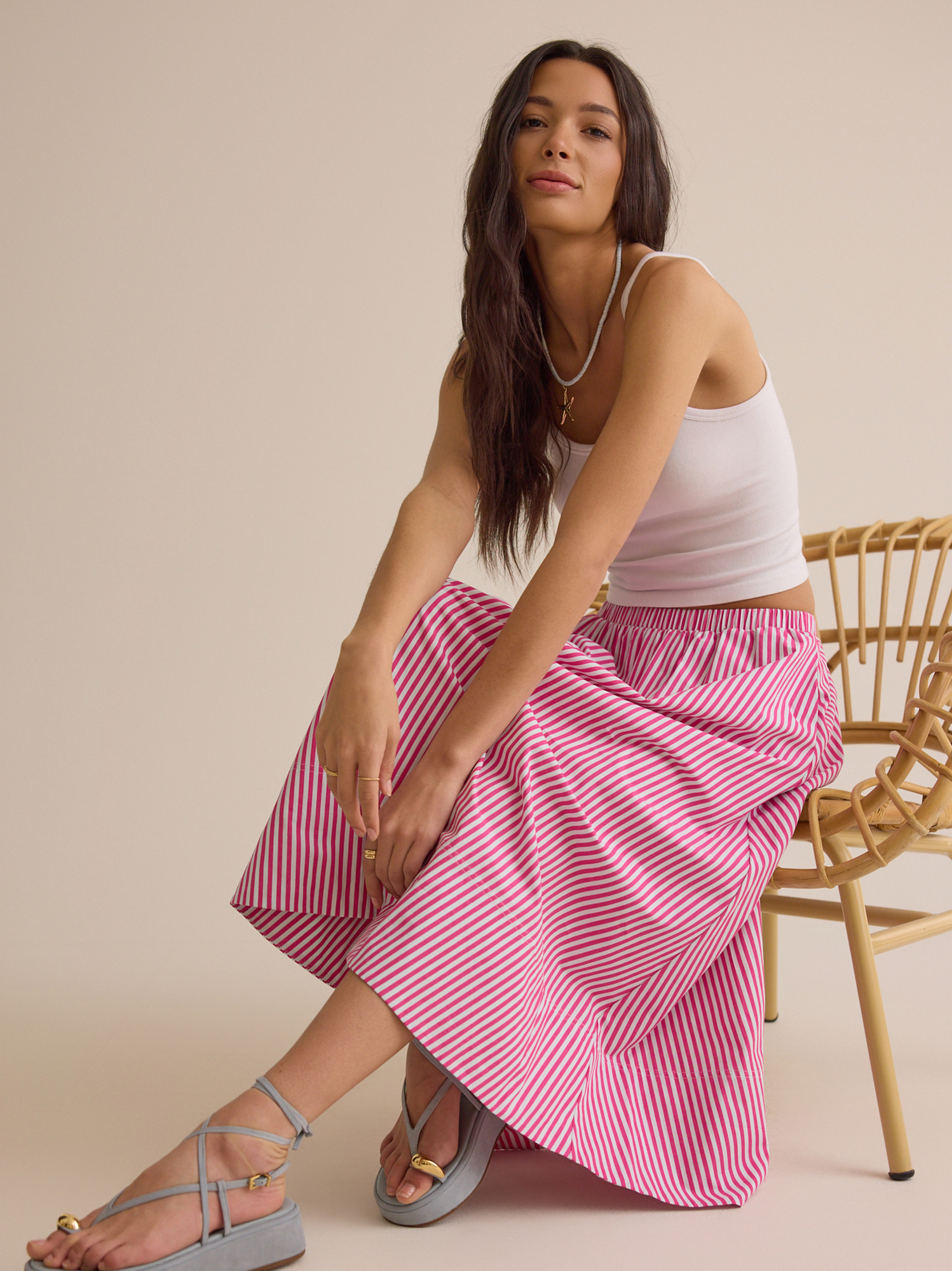 Midi Skirt Next Stripe Skirt Women's You Noticed Multi Stripe