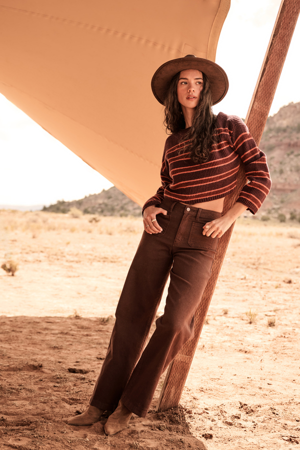 Bretta Multi Stripe Crop Sweater Detail 3 - Altar'd State