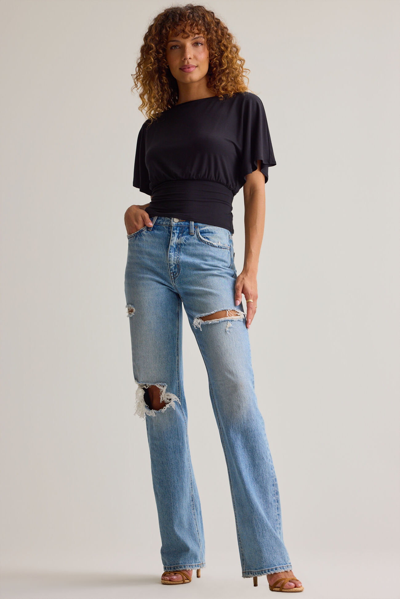 Mina Boatneck Fitted Top