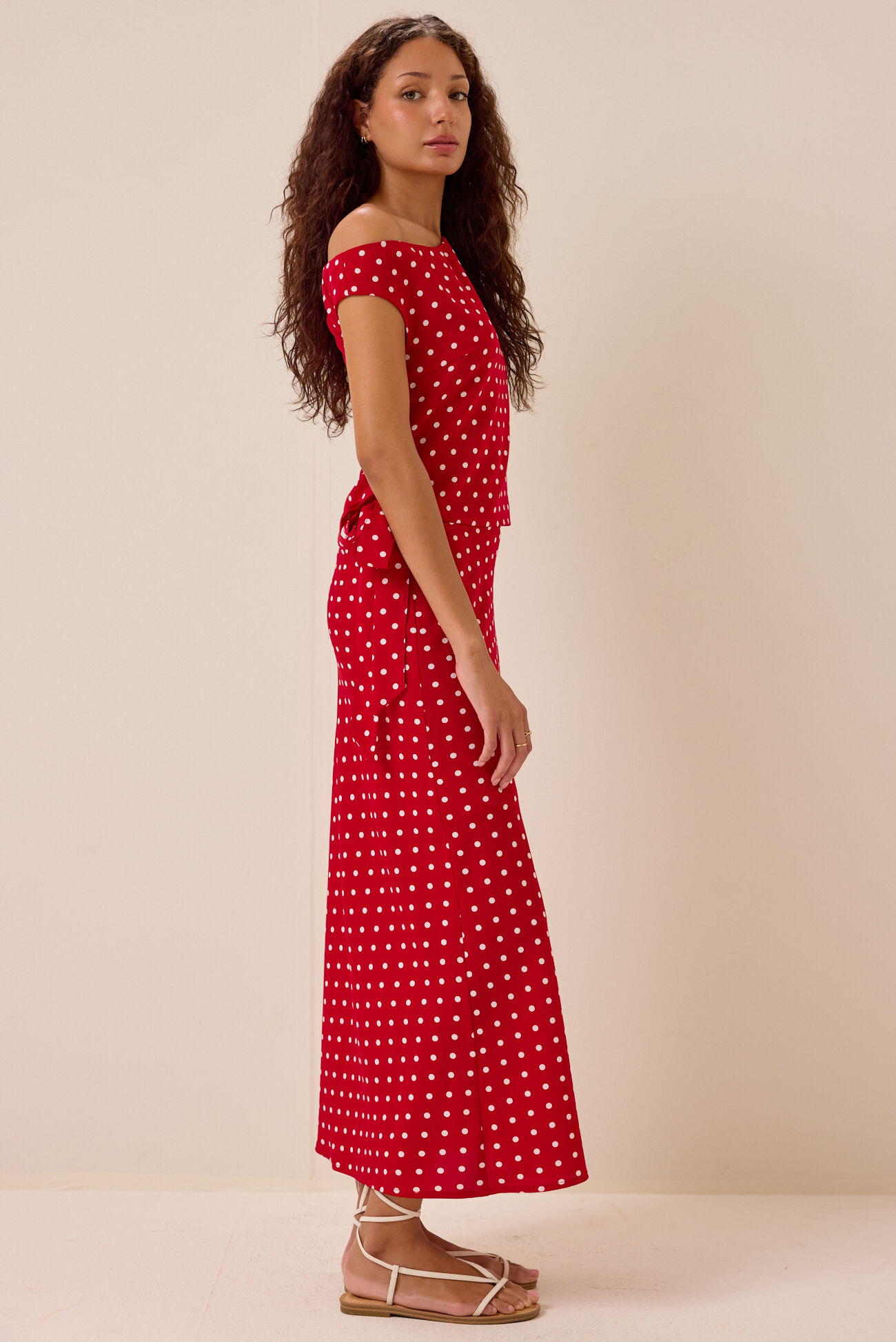 Jaycee Asymmetrical Dot Top