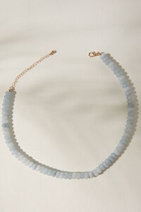 Blue Marbled Beaded Necklace Detail 4 - Altar'd State