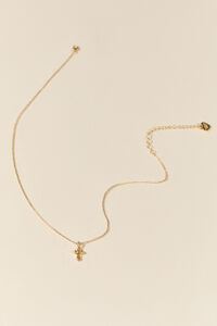 18K Gold Amen Cross Charm Necklace Detail 3 - Altar'd State