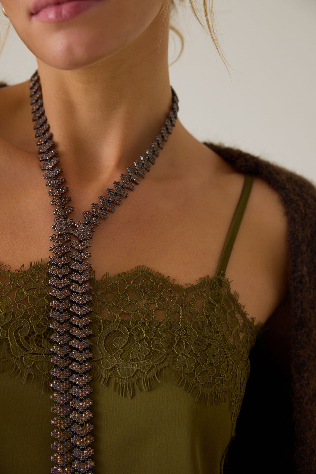 Adelaide Crystal Y Necklace