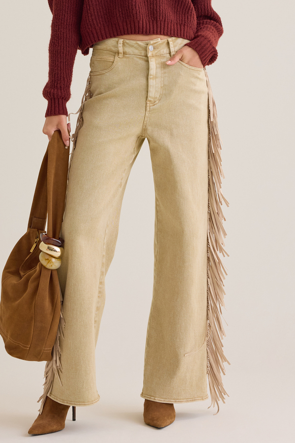 Dutton High Rise Straight Leg Jeans Detail 3 - Altar'd State