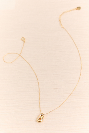 18k Gold B Bubble Monogram Necklace - Altar'd State - 