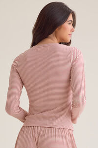 Marlowe Pajama Button-Up Top Detail 4 - Altar'd State