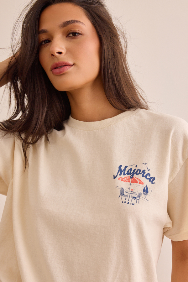 Majorca Oversized Graphic Tee Detail 2 - Altar'd State