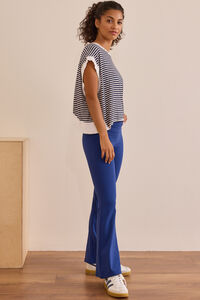 In Motion Striped Circle Back Tee Detail 3 - Altar'd State