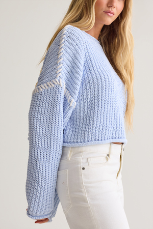 Violetta Whipstitch Pullover Sweater - Altar'd State - 