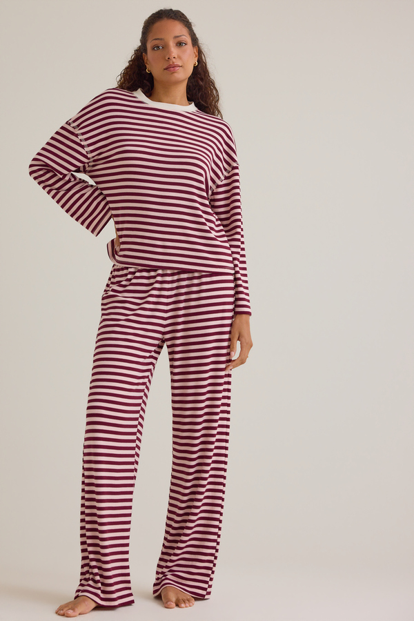 Cate Striped Crewneck Top Detail 2 - Altar'd State
