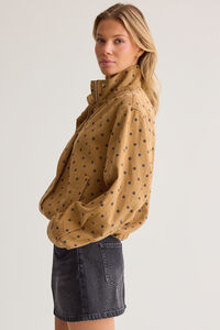 Fiona Polka Dot Funnel Jacket Detail 4 - Altar'd State