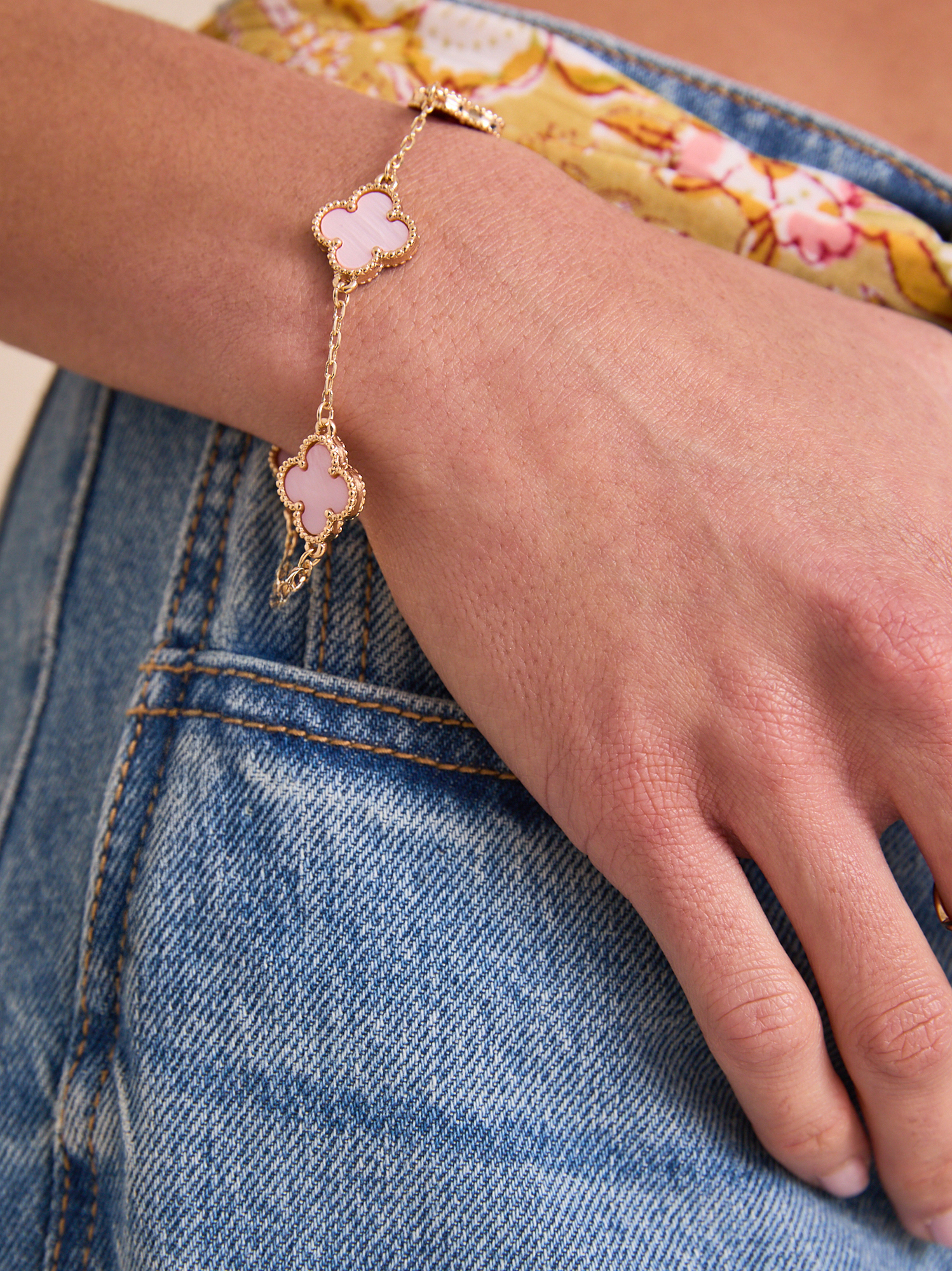 Clover Double Sided Pink Bracelet | Altar'd State