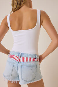 Nyssa Embroidered Denim Shorts Detail 4 - Altar'd State