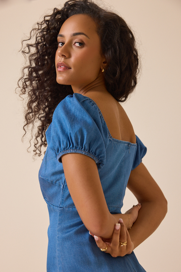 Hattie Denim Maxi Dress Detail 4 - Altar'd State