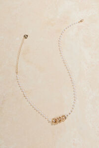 Dainty Pearl Ring Necklace Detail 2 - Altar'd State