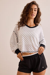 In Motion Circle Back Polka Dot Long Sleeve Tee Detail 6 - Altar'd State