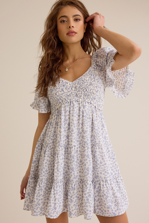 Laurel Smocked Floral Mama Dress - Altar'd State - 