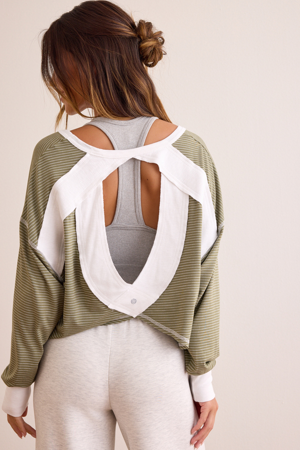 On The Move Stripe Long Sleeve Detail 6 - Altar'd State