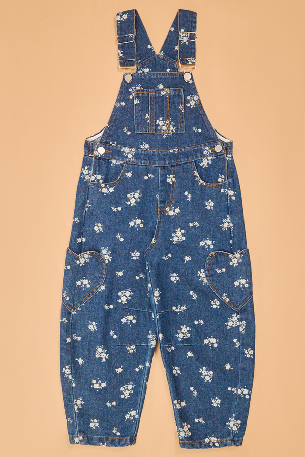 Layla Floral Barrel Jean Overall Detail 2 - Altar'd State