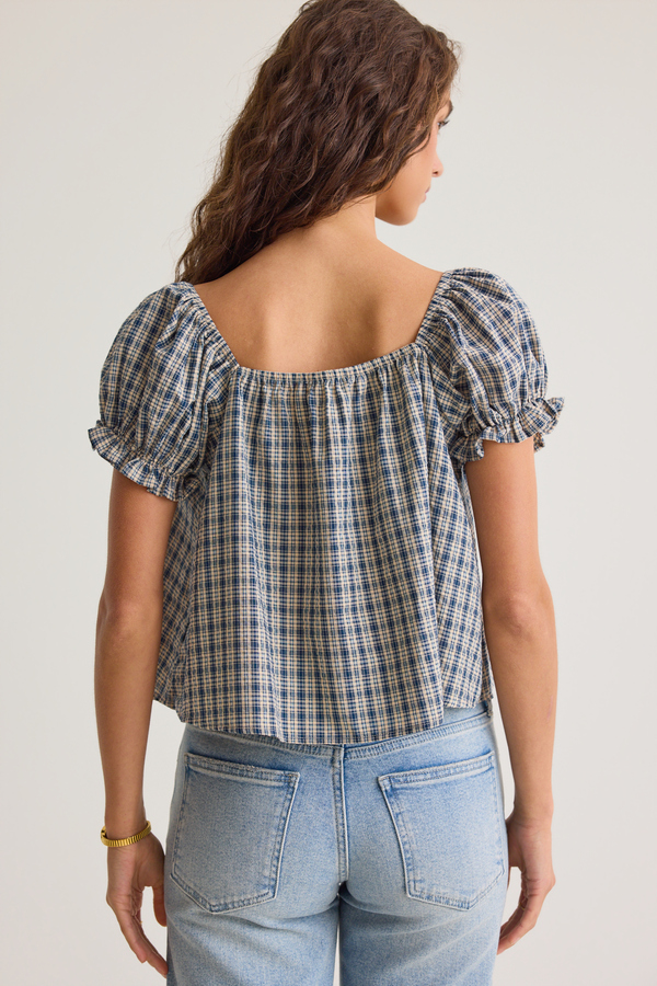 Abbi Gingham Babydoll Top Detail 4 - Altar'd State