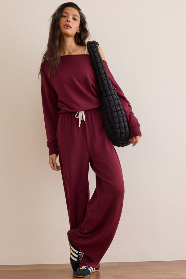 Trackline Off Shoulder Pullover - Altar'd State