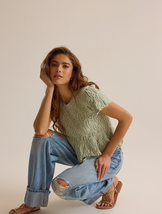 Lexie Pointelle Top Detail 4 - Altar'd State