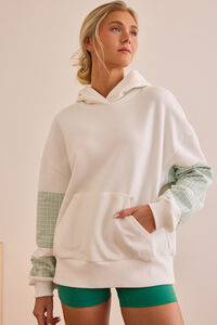 Crunchtime Plaid Patch Hoodie - Altar'd State