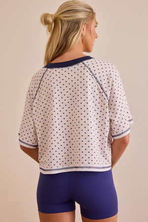 Cool Down Polka Dot Raglan Tee - Altar'd State - 