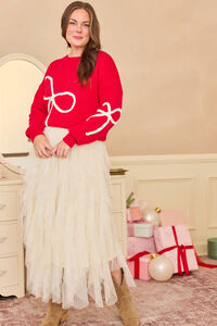 Braided Bow Mama Sweater - Altar'd State