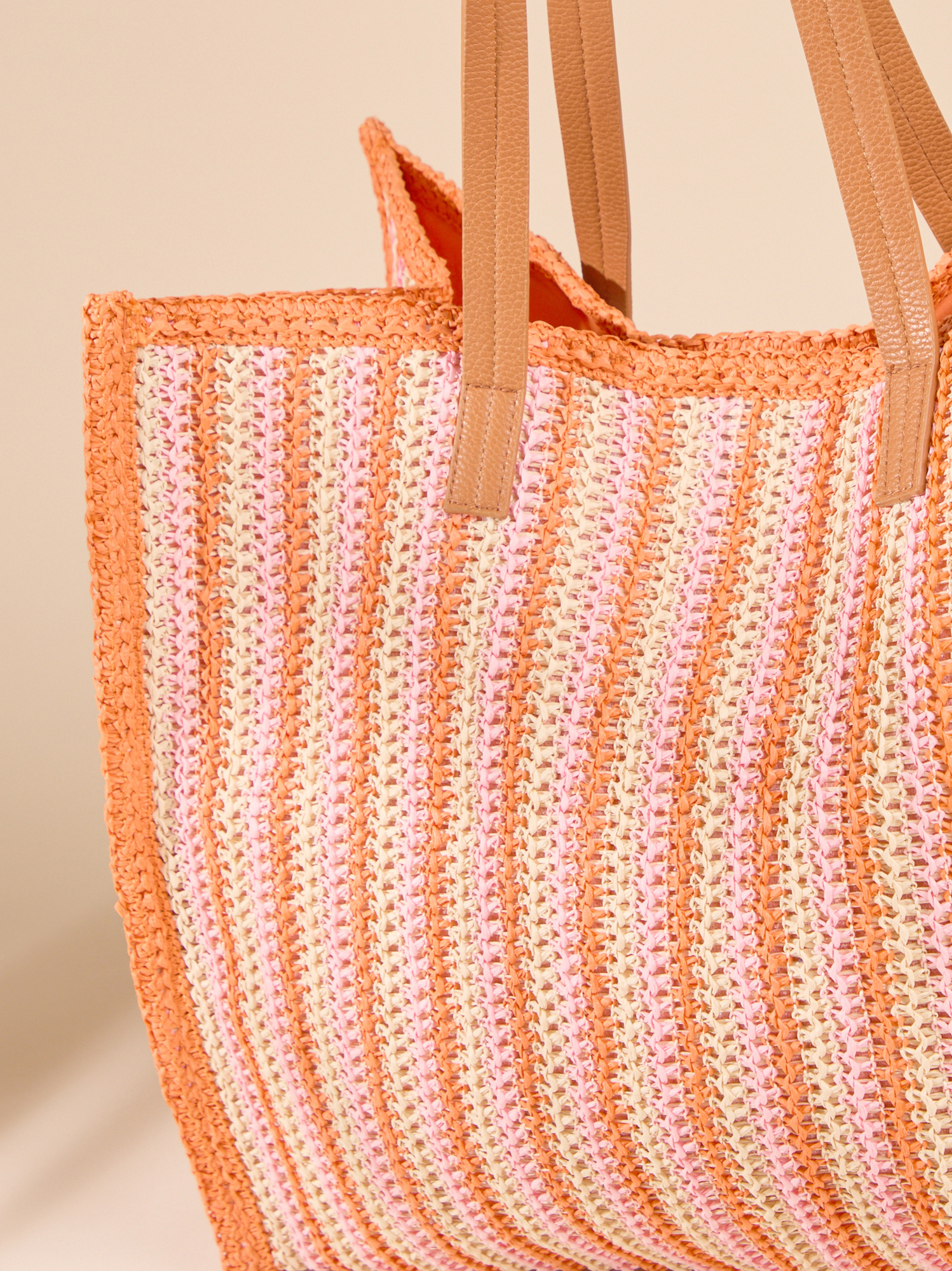 Sunkissed Stripe Tote in Orange Multi | Altar'd State