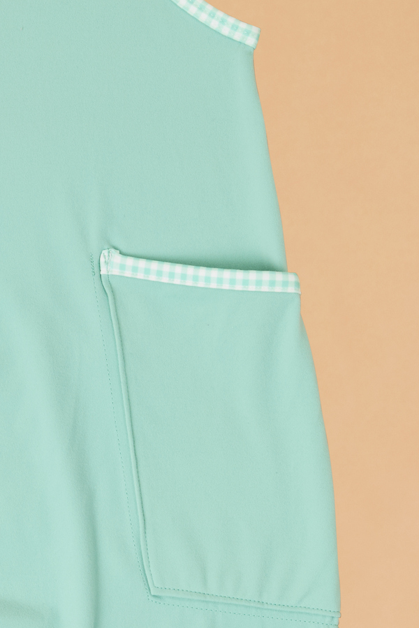 Hang Tough Gingham Trim Jumpsuit Detail 3 - Altar'd State