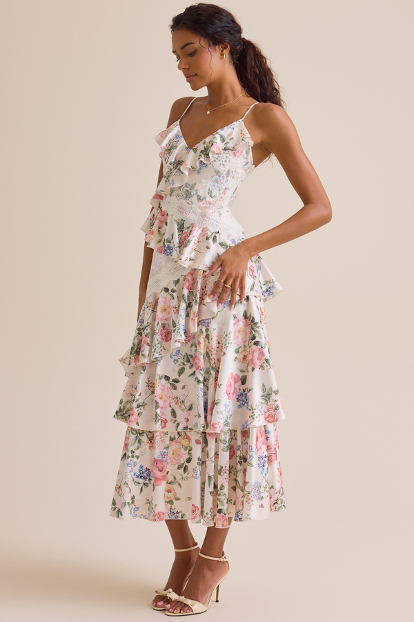 Santiana Floral Maxi Dress Detail 4 - Altar'd State