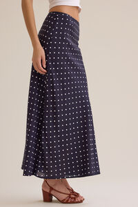 Elodie Polka Dot Linen Maxi Skirt Detail 5 - Altar'd State