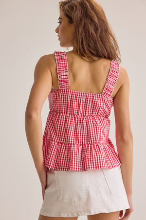 Kelly Gingham Babydoll Tank - Altar'd State - 